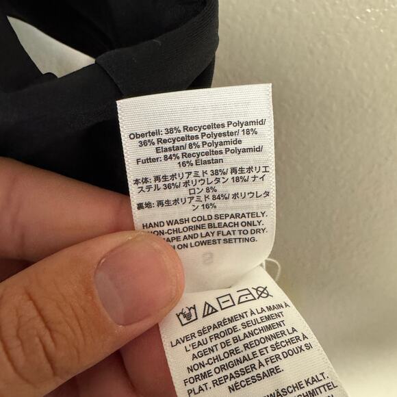 J.Crew Classic Sculpt Lana Bikini Top SZ S Black V-Neck Removable Pad Adjustable - Picture 8 of 9